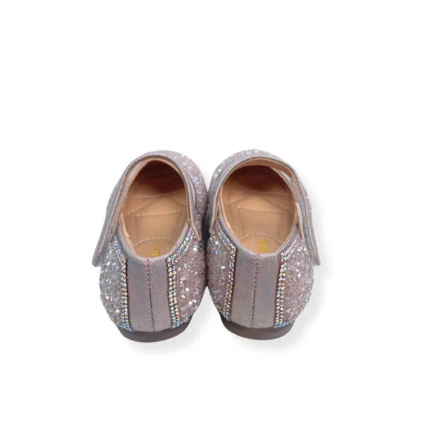 Clear Stone Flat Shoes