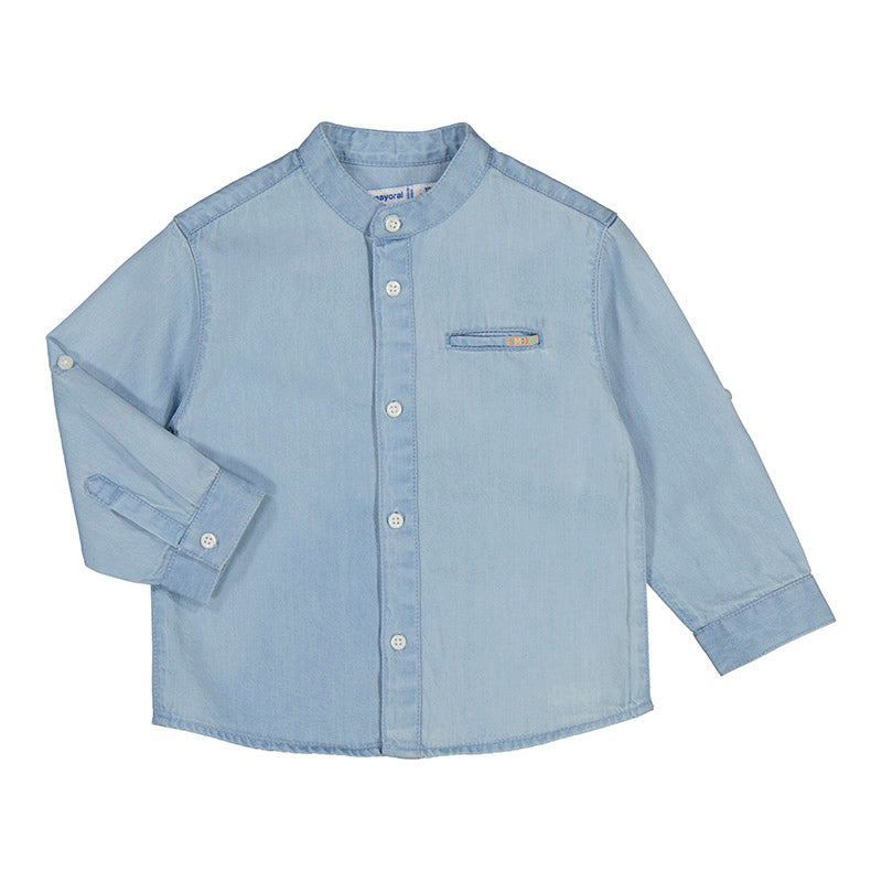 Denim LS Mao Collar shirt