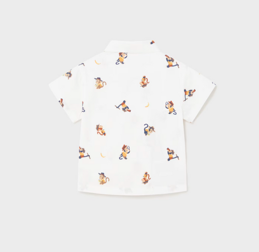 White Banana Button Up SS Shirt