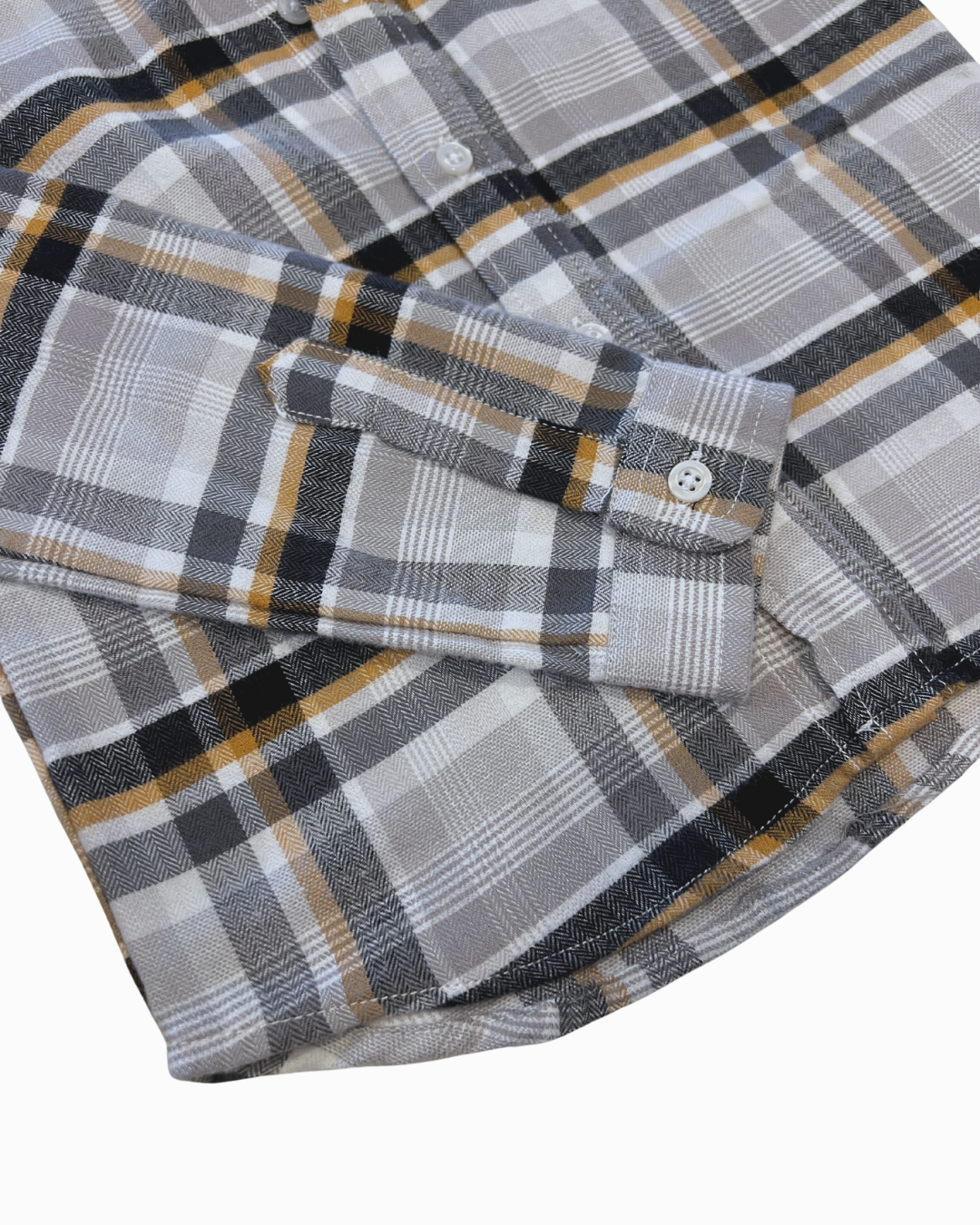 2pc Grey/Beige/Black Plaid w Dark Grey Pant