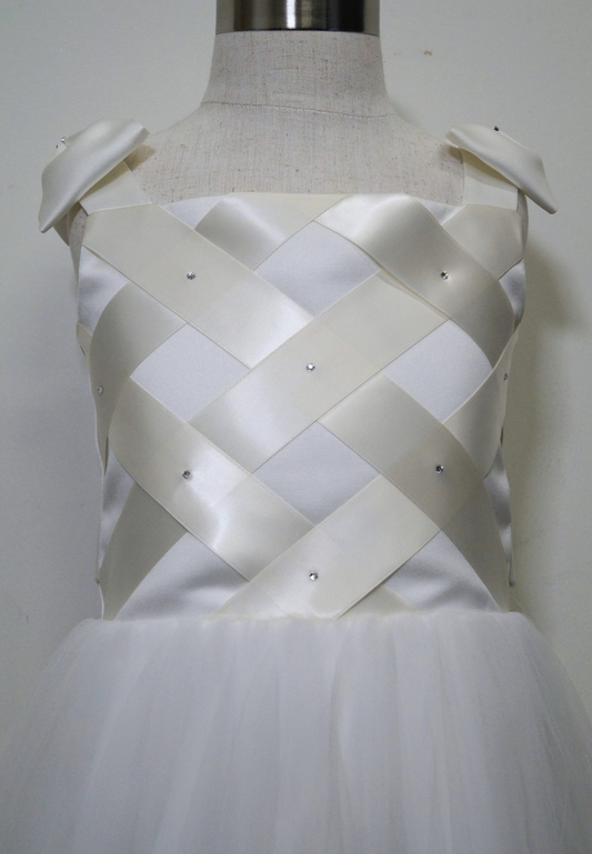 Basket Weave Communion Dress