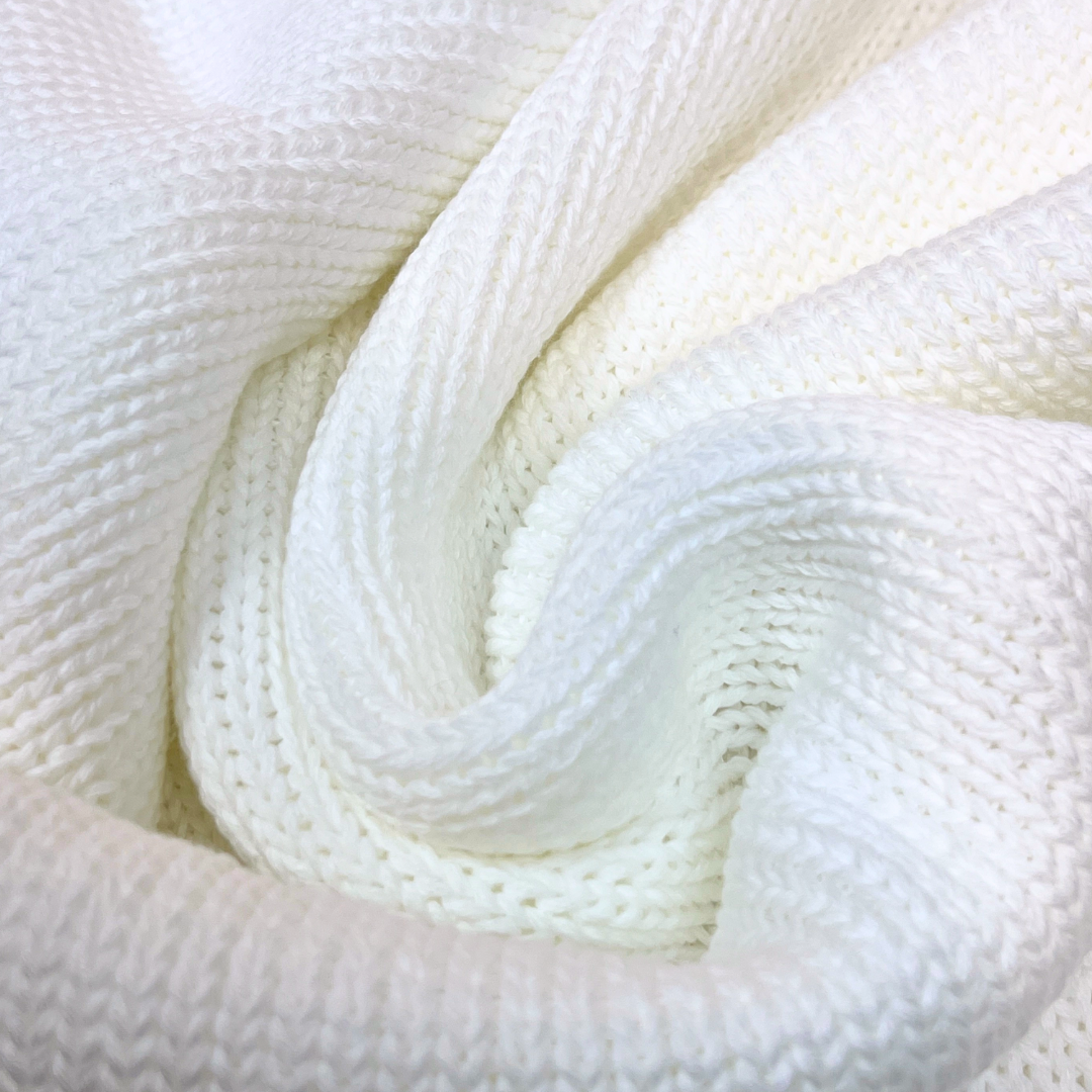 White Cotton Blanket w Lg Pink Stone/Rhinestone