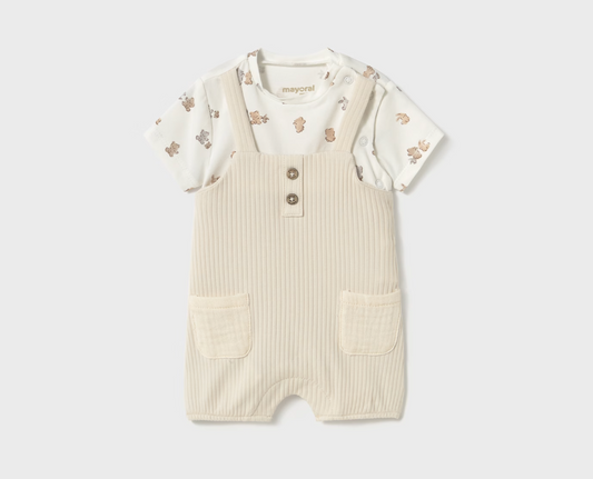 Beige w Bear/Bunny Romper