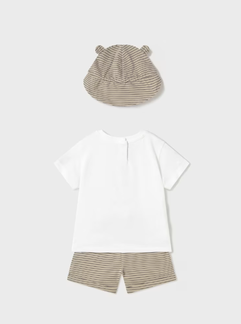 3pc Canvas Short Set & Hat