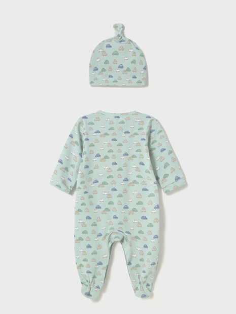 2pc Jade Green scattered cars Footy w Cap