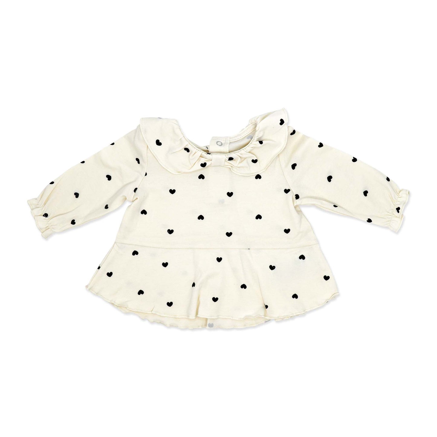 baby girl 3 piece outfit set, toddler heart print clothing set, boutique baby girl clothes, baby girl cream peplum top set, newborn bow headband outfit, infant girl leggings set, baby girl special occasion outfit, toddler scattered hearts set, boutique baby shower gift girl, baby girl photo-ready outfit