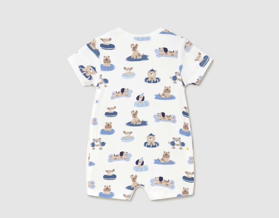 All over Dog Printed Romper C