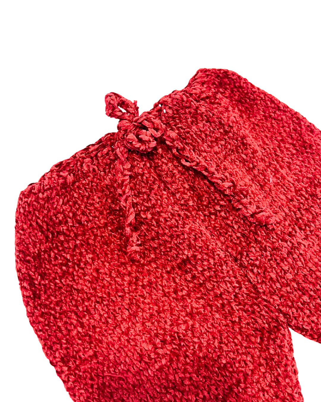 boutique baby holiday outfit Expressions Boutique NY, red chenille Christmas baby set, Santa baby outfit with hat, soft fuzzy infant holiday clothing, festive baby winter outfit warm cozy