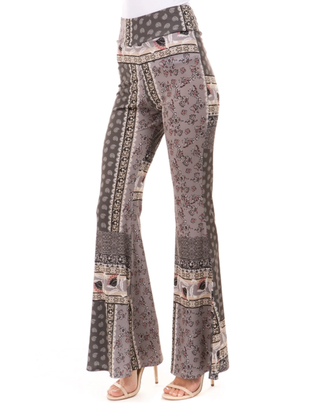 Grey Multi Print Pant