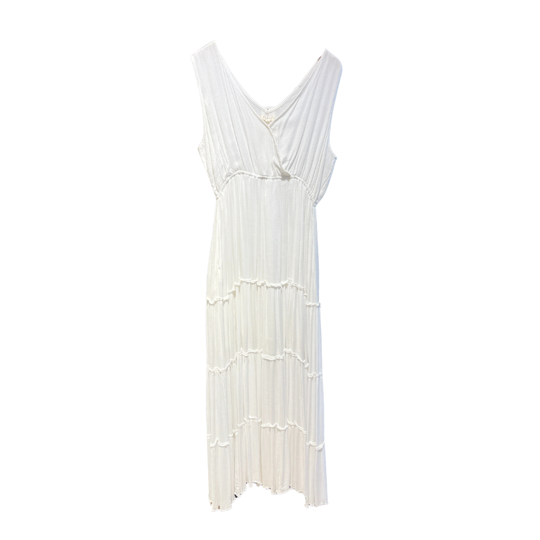 White Solid Maxi Dress