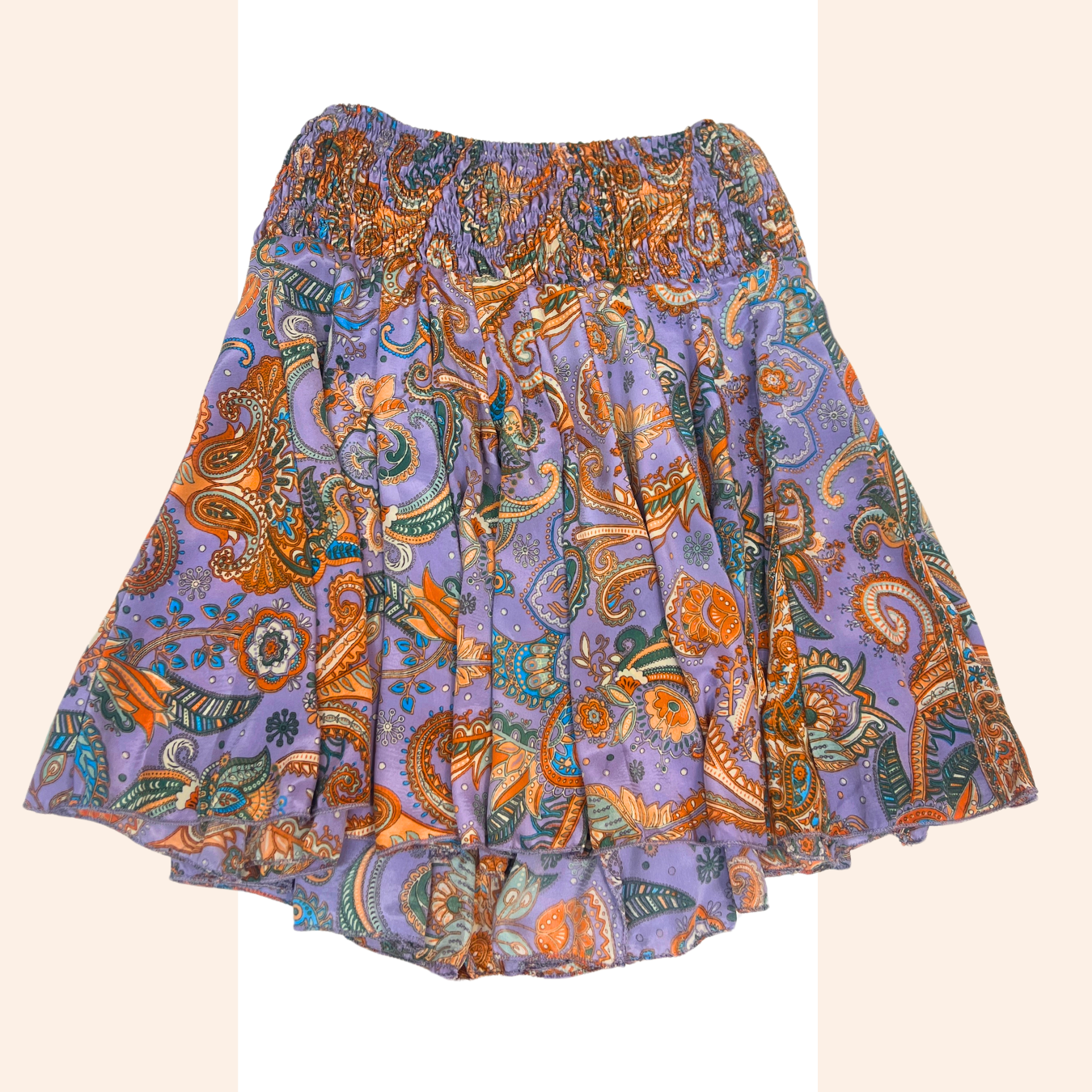 Lilac Printed Short Skirt