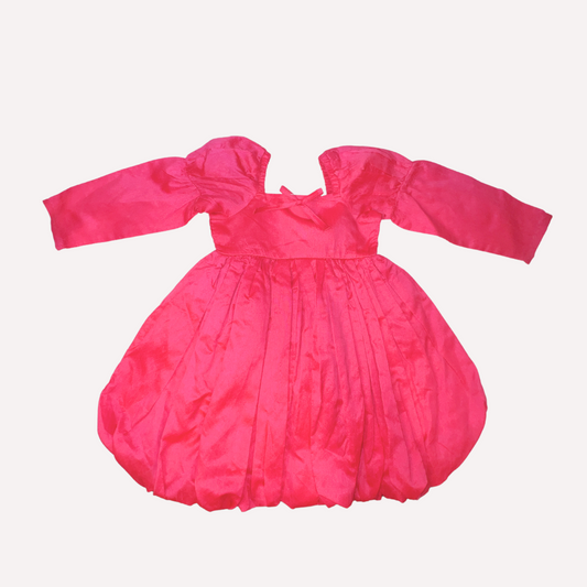 Pink/Red Simone Bubble Sleeve/Skirt Dress