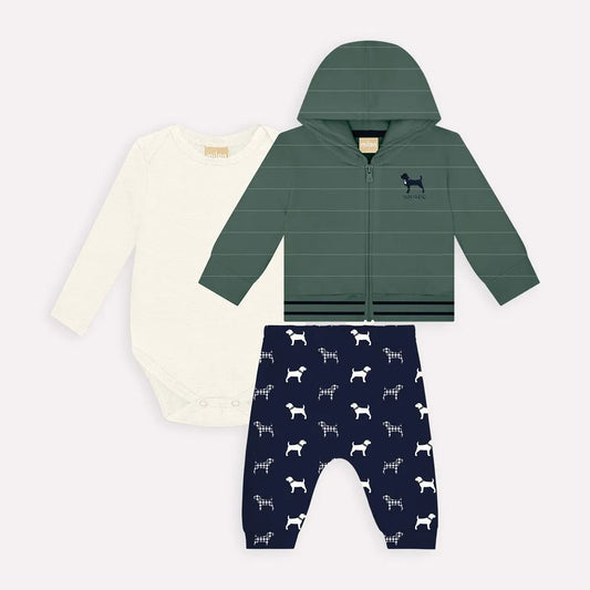 baby boy hoodie set, 3pc baby boy outfit with hoodie, dog print sweatpants baby boy, boutique baby boy outfit set, infant boy fall clothing, baby boy hoodie and pants set, neutral onesie with hoodie, toddler boy casual outfit set, baby boy gift set boutique, cozy baby boy 3-piece outfit