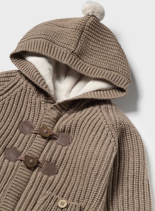 Tiramisu Knit Sweater Hooded Coat