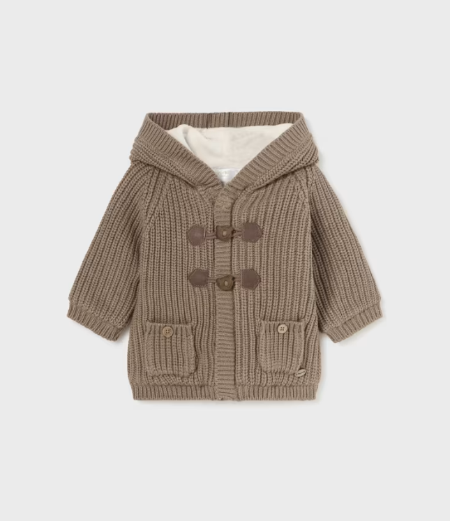 Tiramisu Knit Sweater Hooded Coat