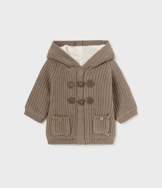 Tiramisu Knit Sweater Hooded Coat