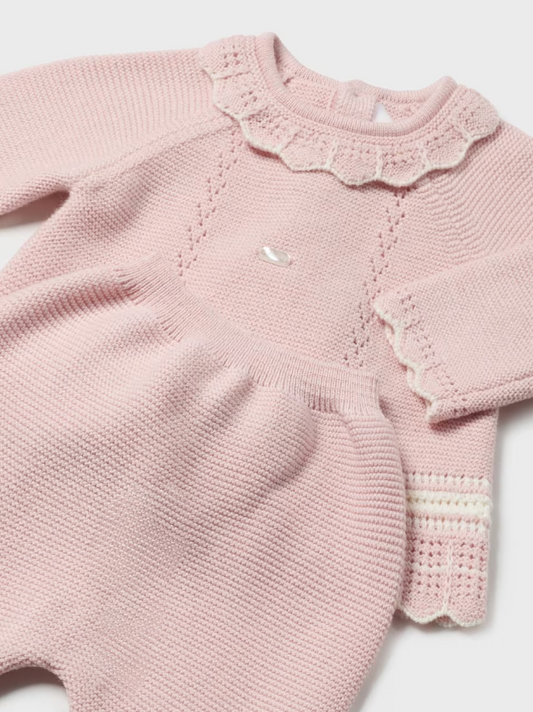 2pc Soft Pink Knit Pant set