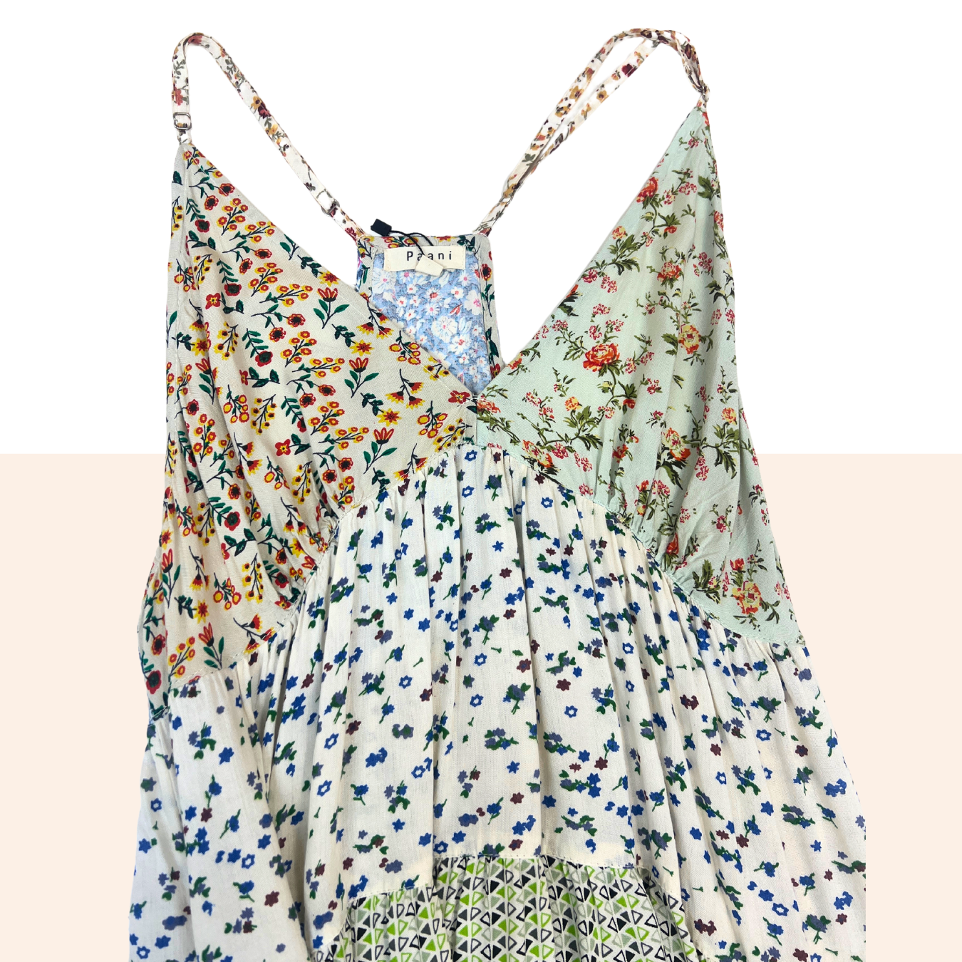 Ivory Patchwork Tunic Dress