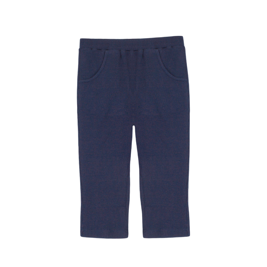 2pc Navy Knit Top w Matching Knit Pant