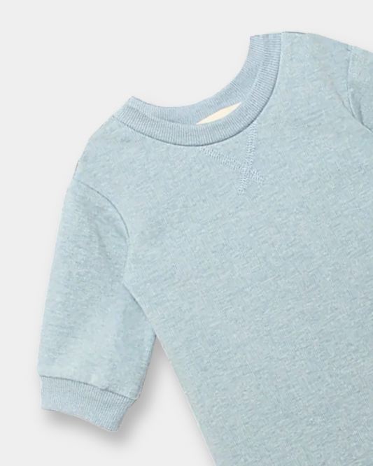 baby romper boys, toddler knit romper, infant one piece outfit, blue baby jumpsuit, baby lounge romper, boutique baby clothes, cozy newborn romper, snap closure romper, pre-k clothing, baby shower gift romper, everyday baby essentials, soft knit romper, back to school, school outfits