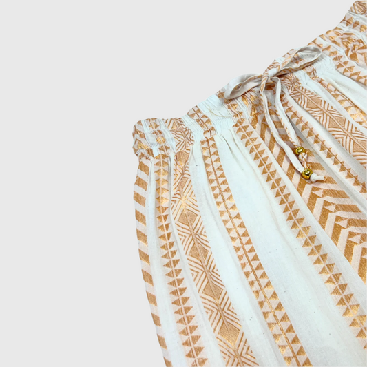 Ivory Gold Embroidered Pant