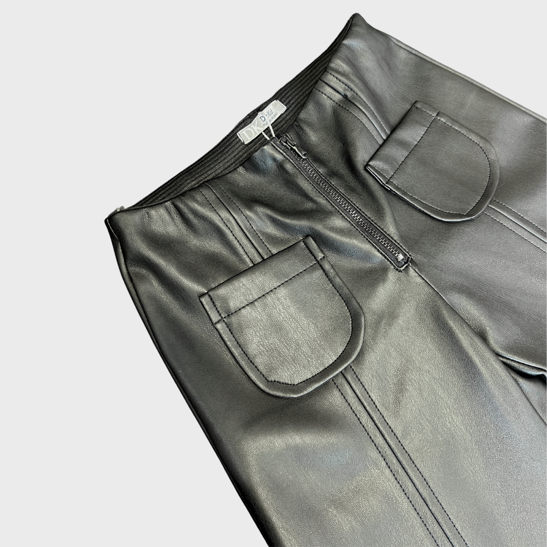 Black Faux Leather Pants