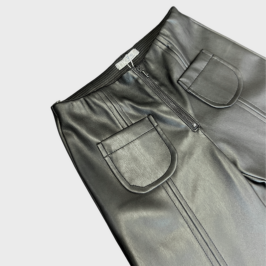 Black Faux Leather Pants