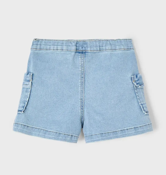 Light Denim Cargo Shorts