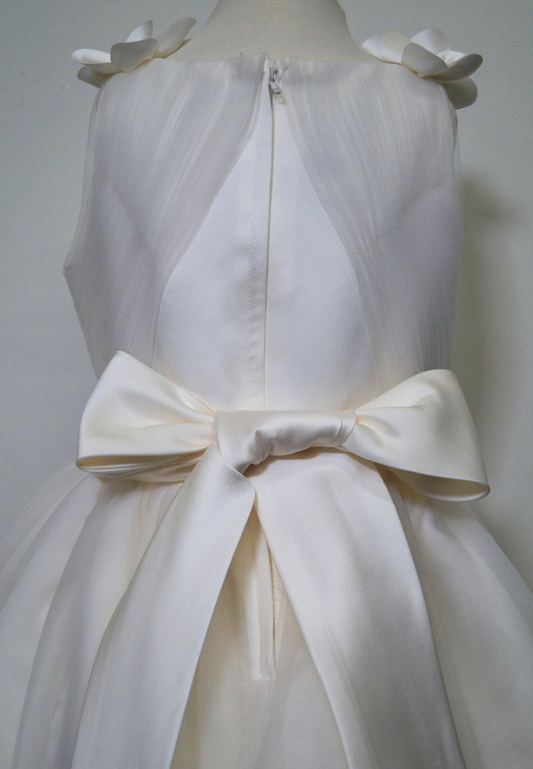 Ivory Flower Strapped Dress