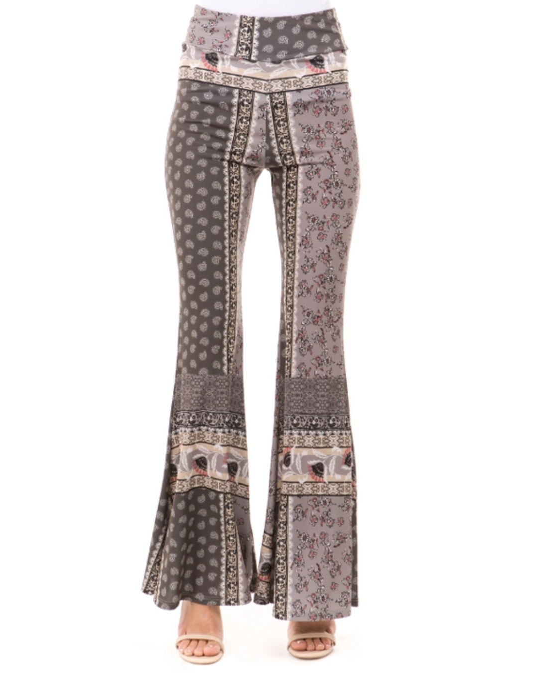 Grey Multi Print Pant