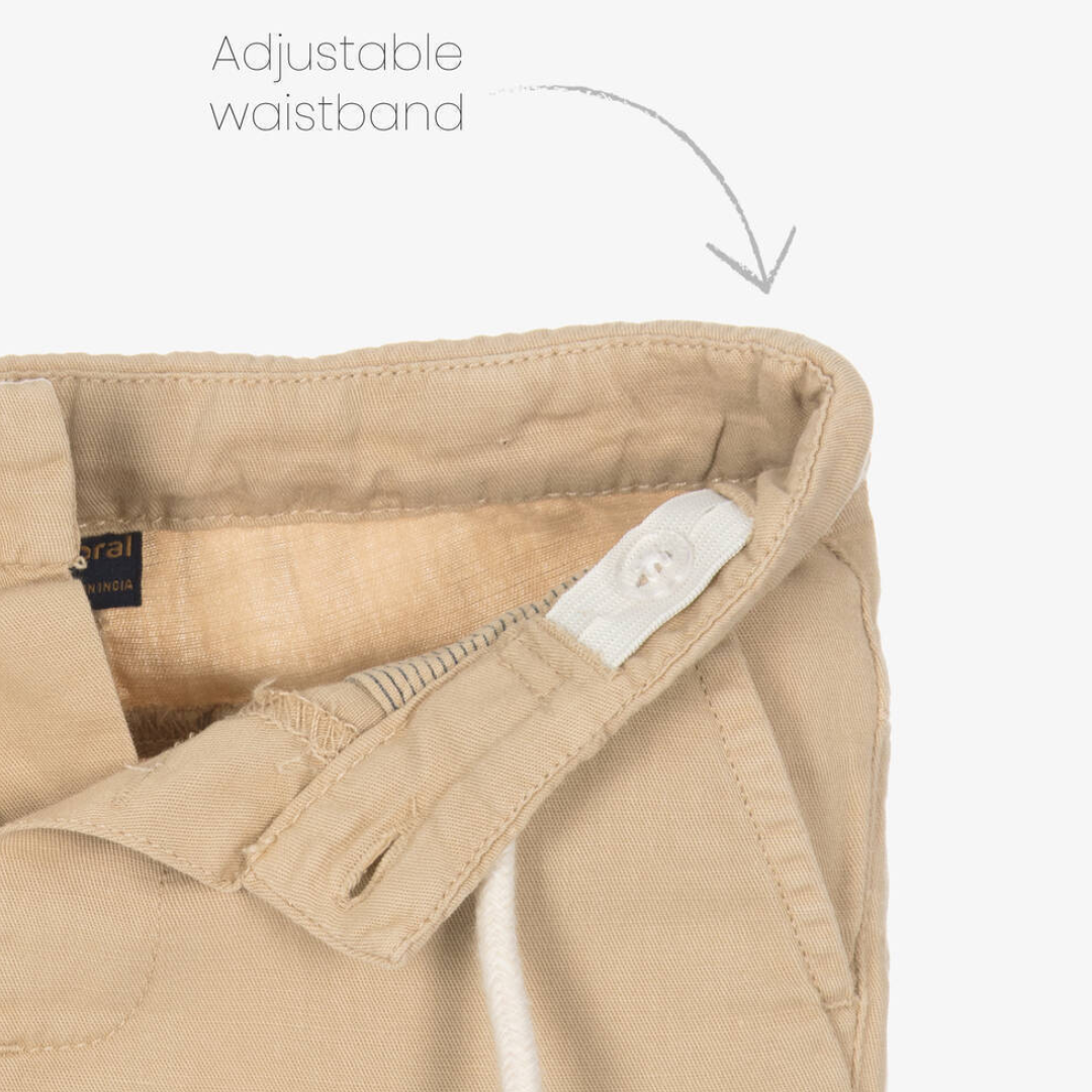 Linen Look Shorts w Cuff