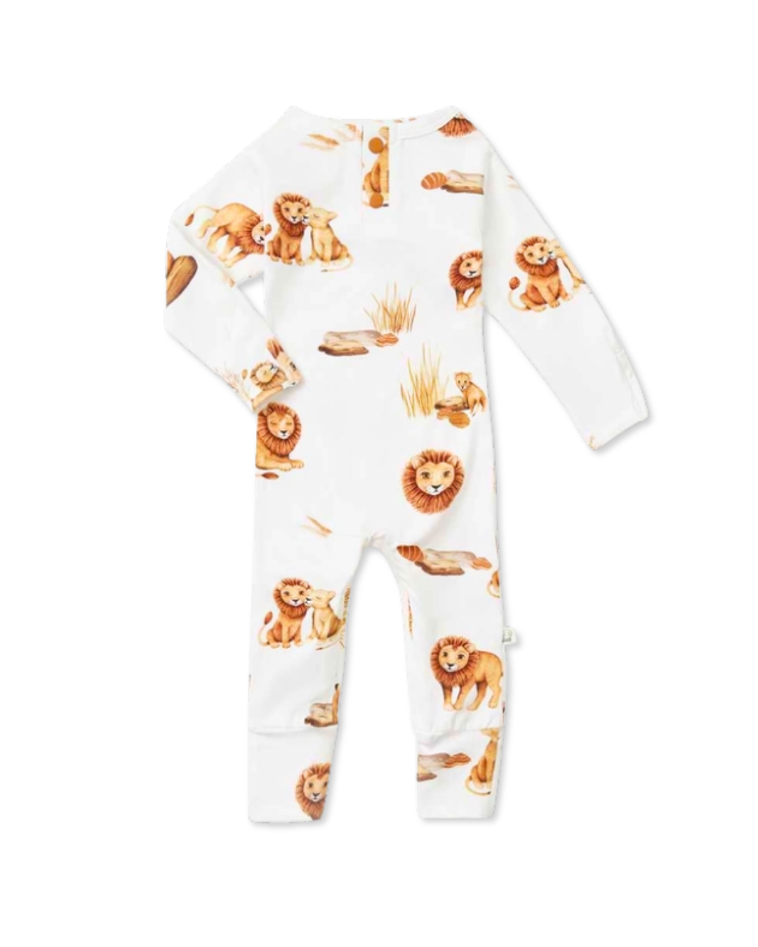 lion baby romper, organic cotton growsuit, safari print baby outfit, baby boy lion sleeper, boutique organic babywear, newborn lion romper, infant jungle print one piece, eco friendly baby clothes, baby shower lion gift, toddler safari themed romper