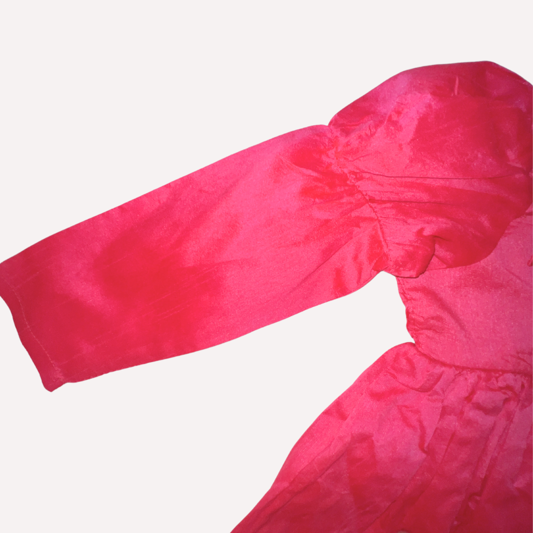 Pink/Red Simone Bubble Sleeve/Skirt Dress