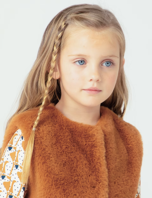Caramel Fur Vest with Belt