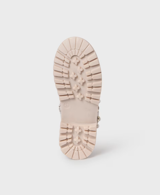 Off White Patent Leather Biker Boot