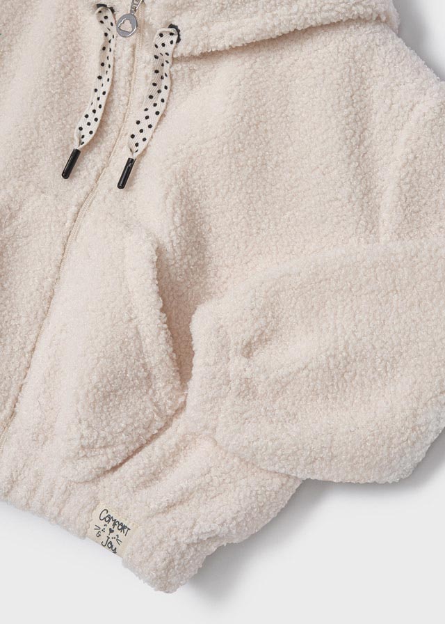 Beige Fur Pullover Jacket