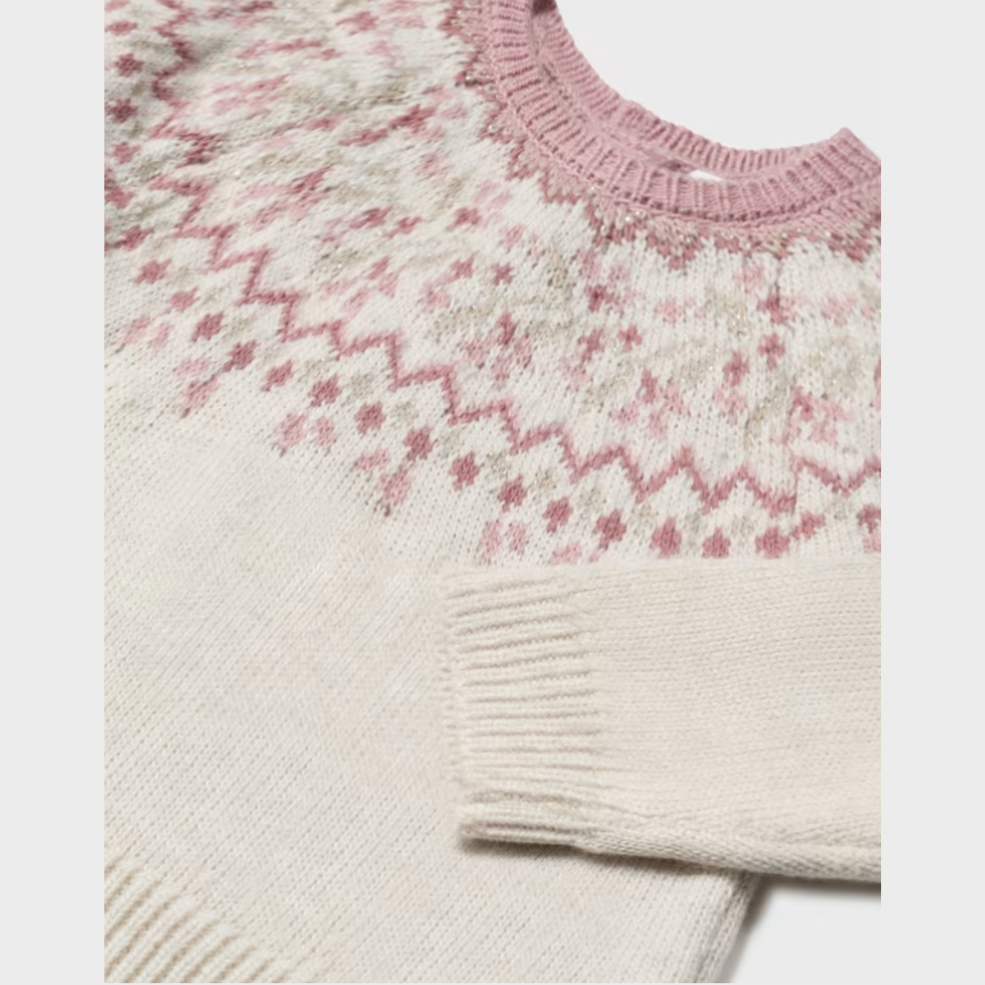 2pc Argyle Pink Sweater & Pink Speckled Corduroy Pant