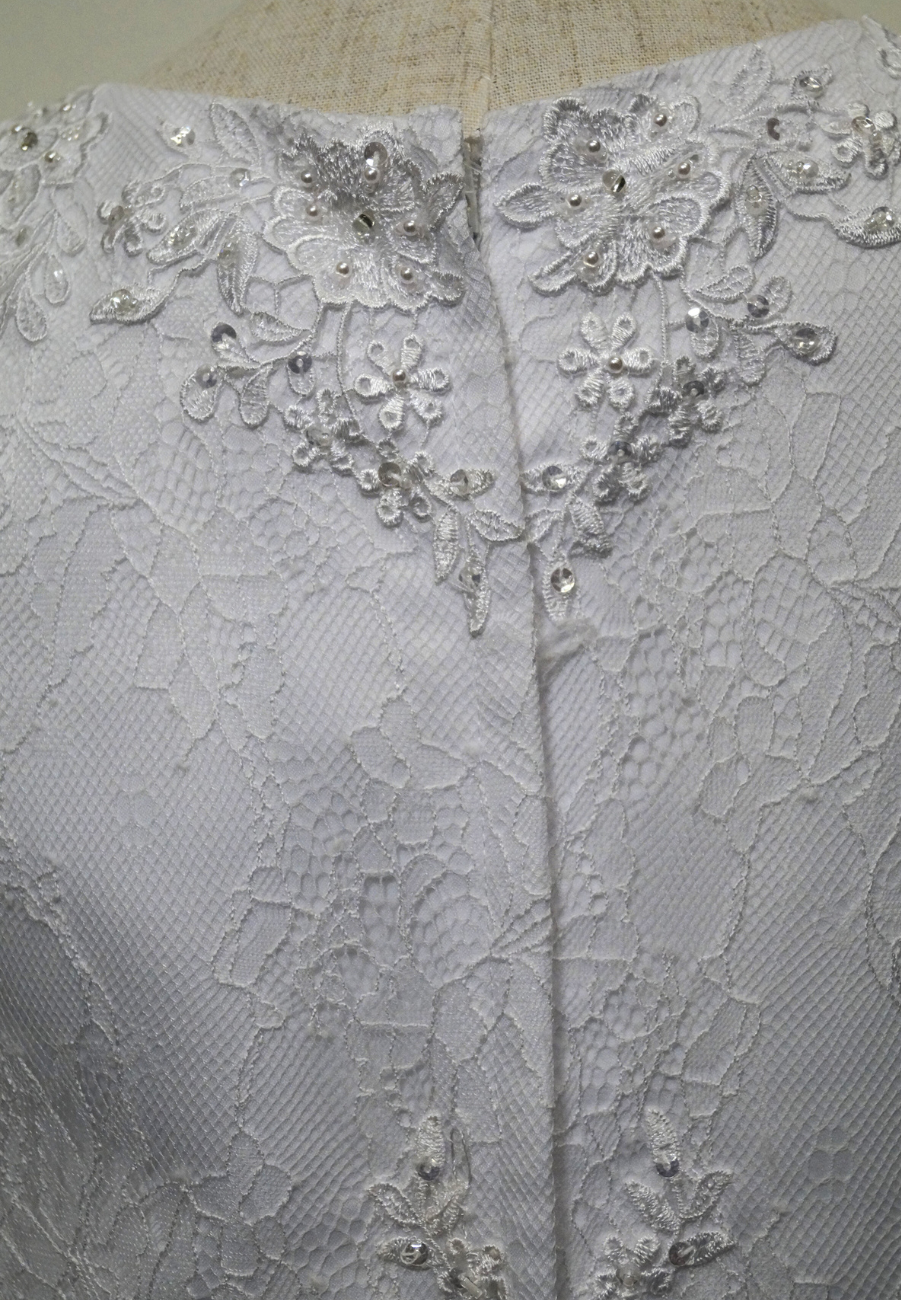 Short Sleeve Lace Bodice with Tulle Skirt Dress