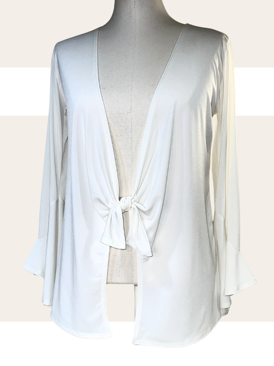 Tie Bell Sleeve Top Cardigan