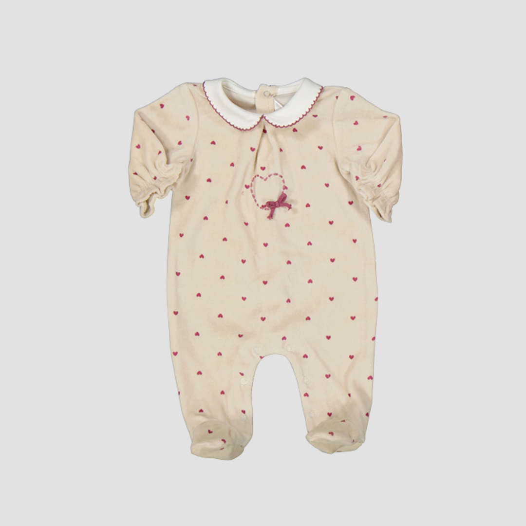 3 Heart Collared Footie