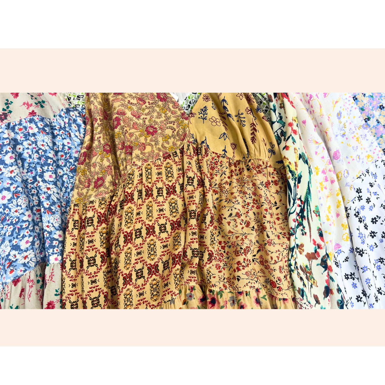 Ivory Patchwork Tunic Dress