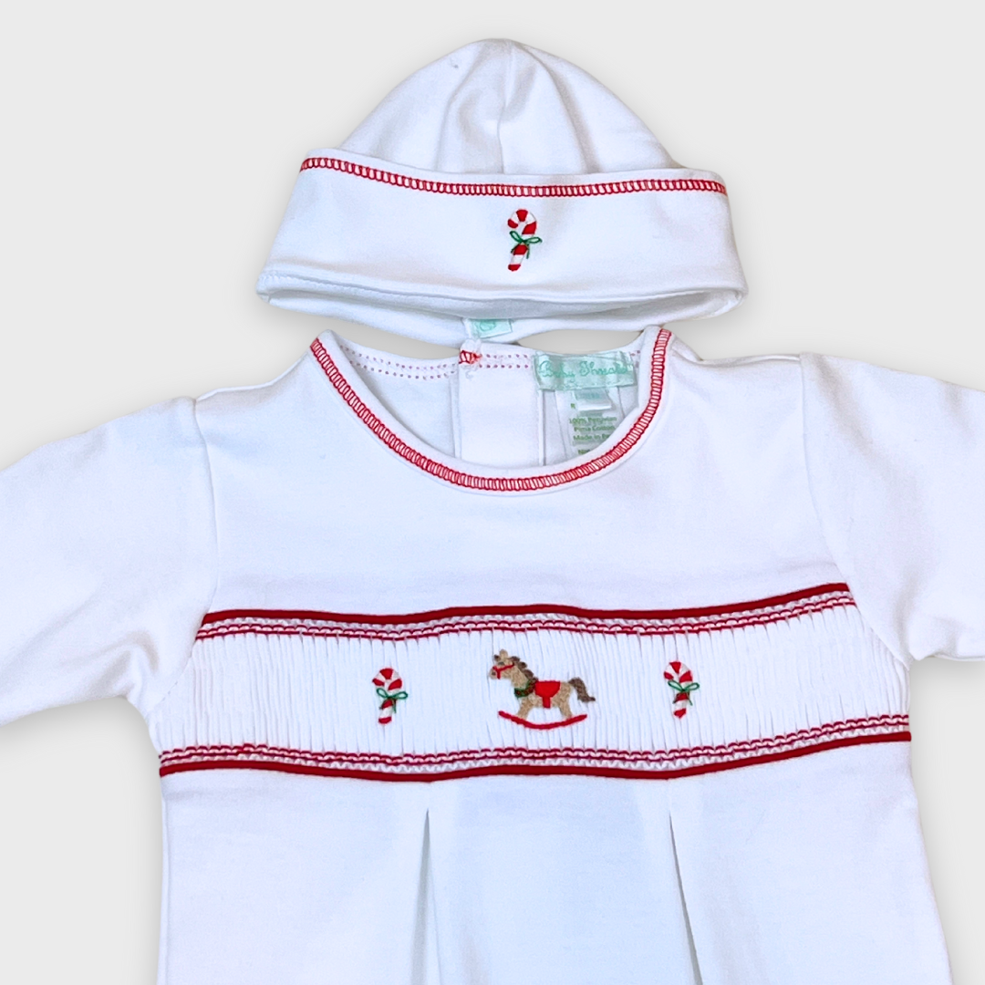 2pc Christmas Footie with Hat