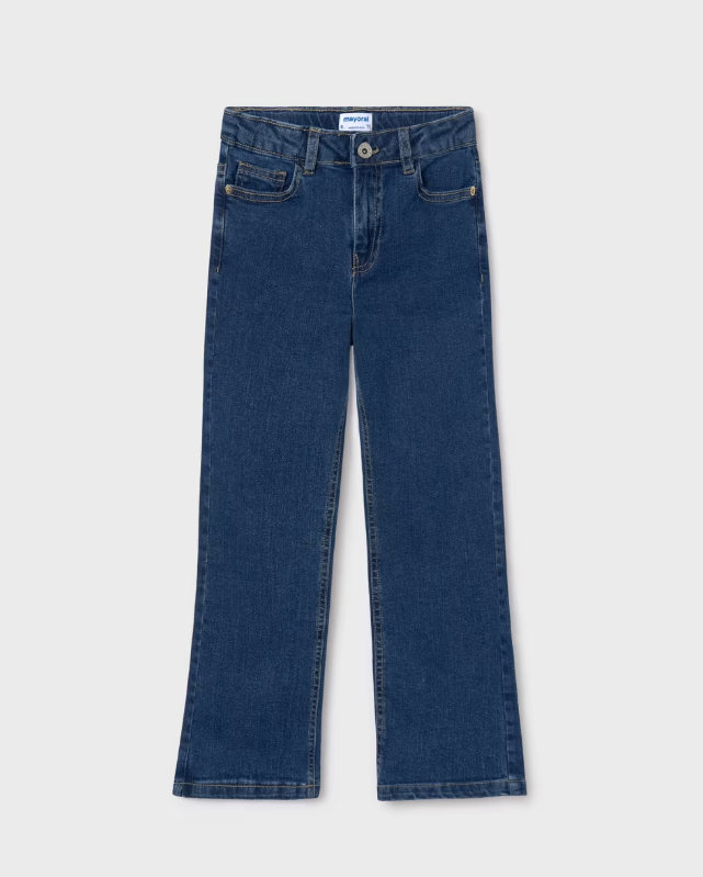 Navy Basic Flared Jeans