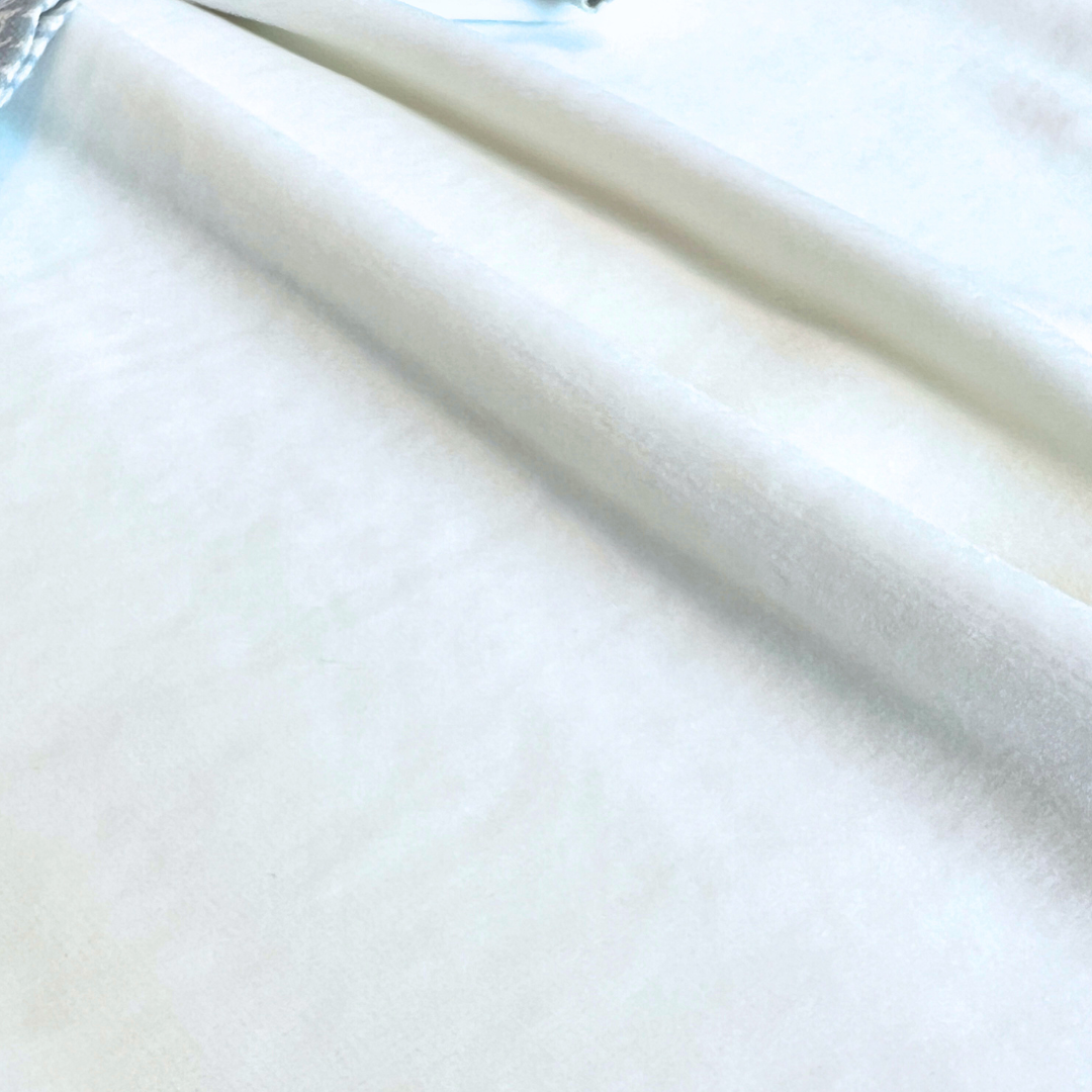 Ivory Velour Footie