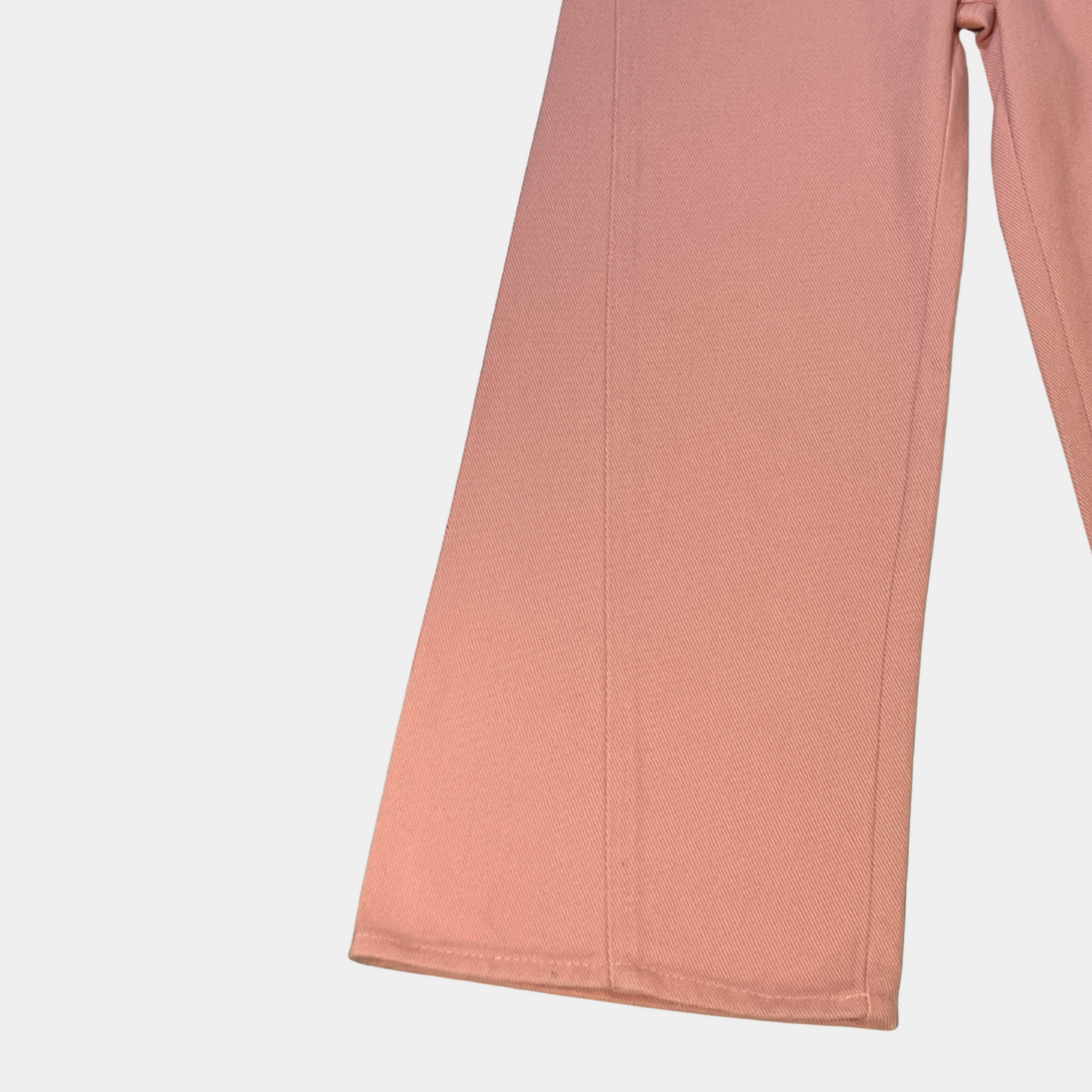 Pink Denim Wide Leg Pants