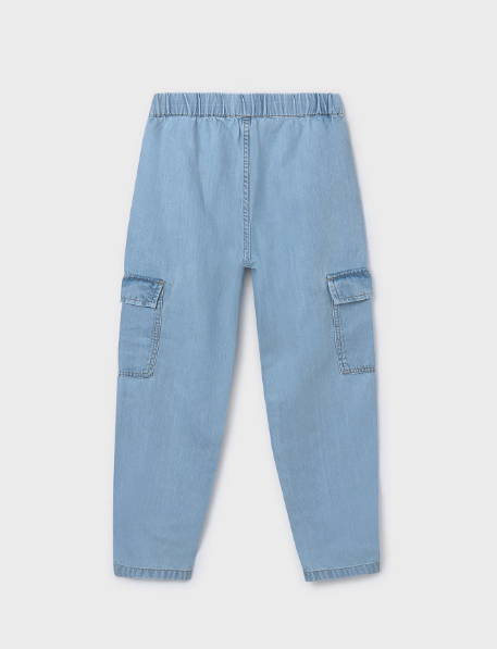 Acid Denim Cargo Pant
