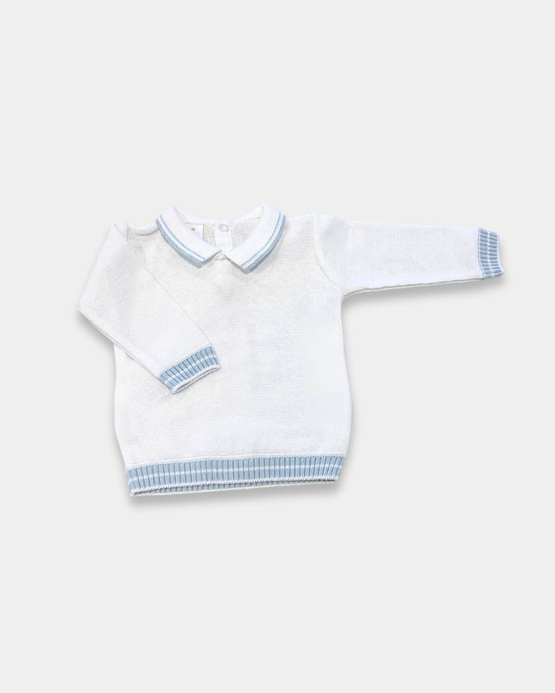 baby boy knit overall set, blue and white baby outfit, boutique baby boy clothing, knit baby boy romper, newborn knit outfit boy, baby boy christening outfit, baby boy holiday outfit, boutique knit baby clothes, baby shower gift boy, Expressions Boutique NY, Woodbury baby boutique, knit baby outfit with footies