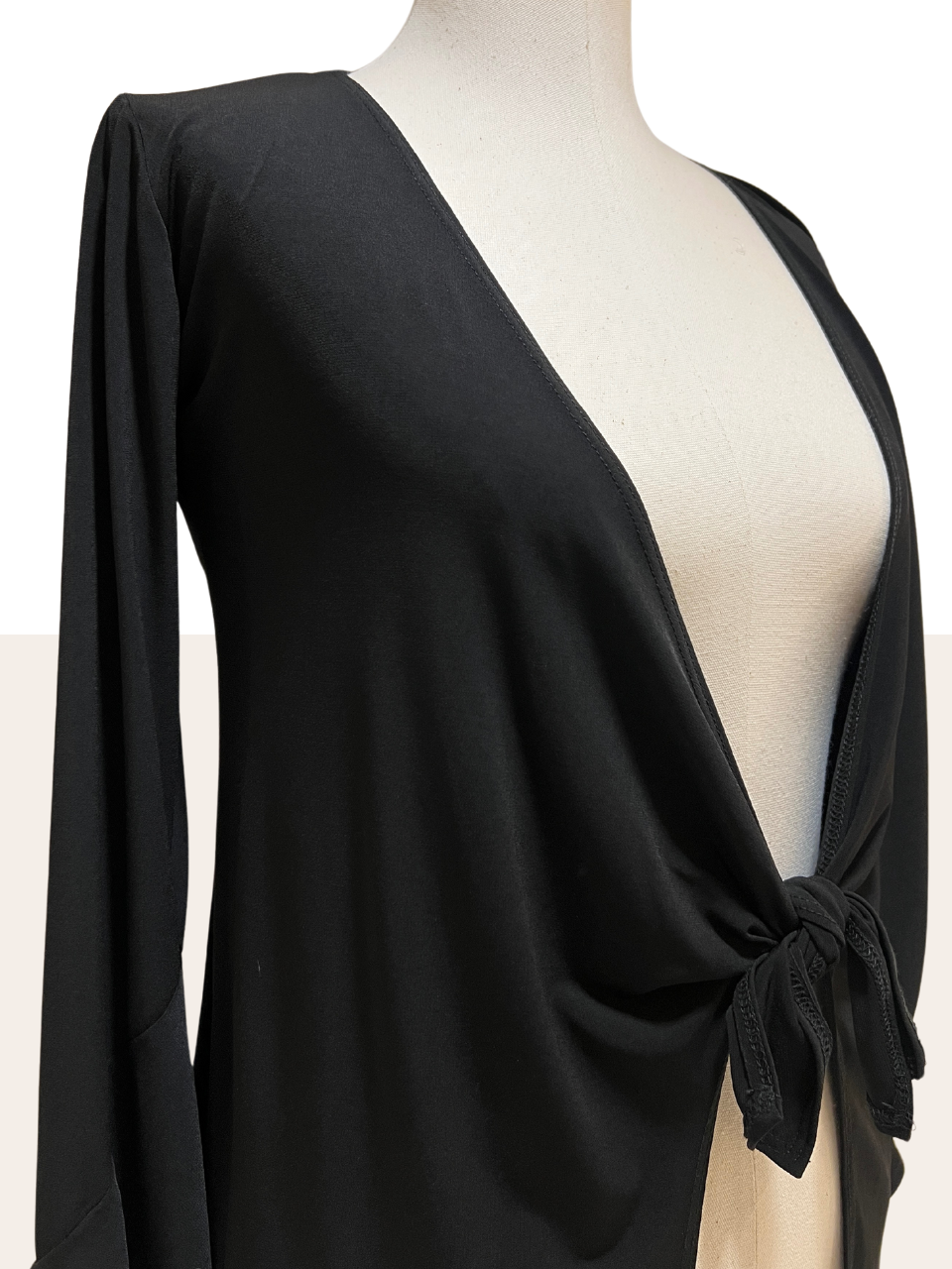 Tie Bell Sleeve Top Cardigan