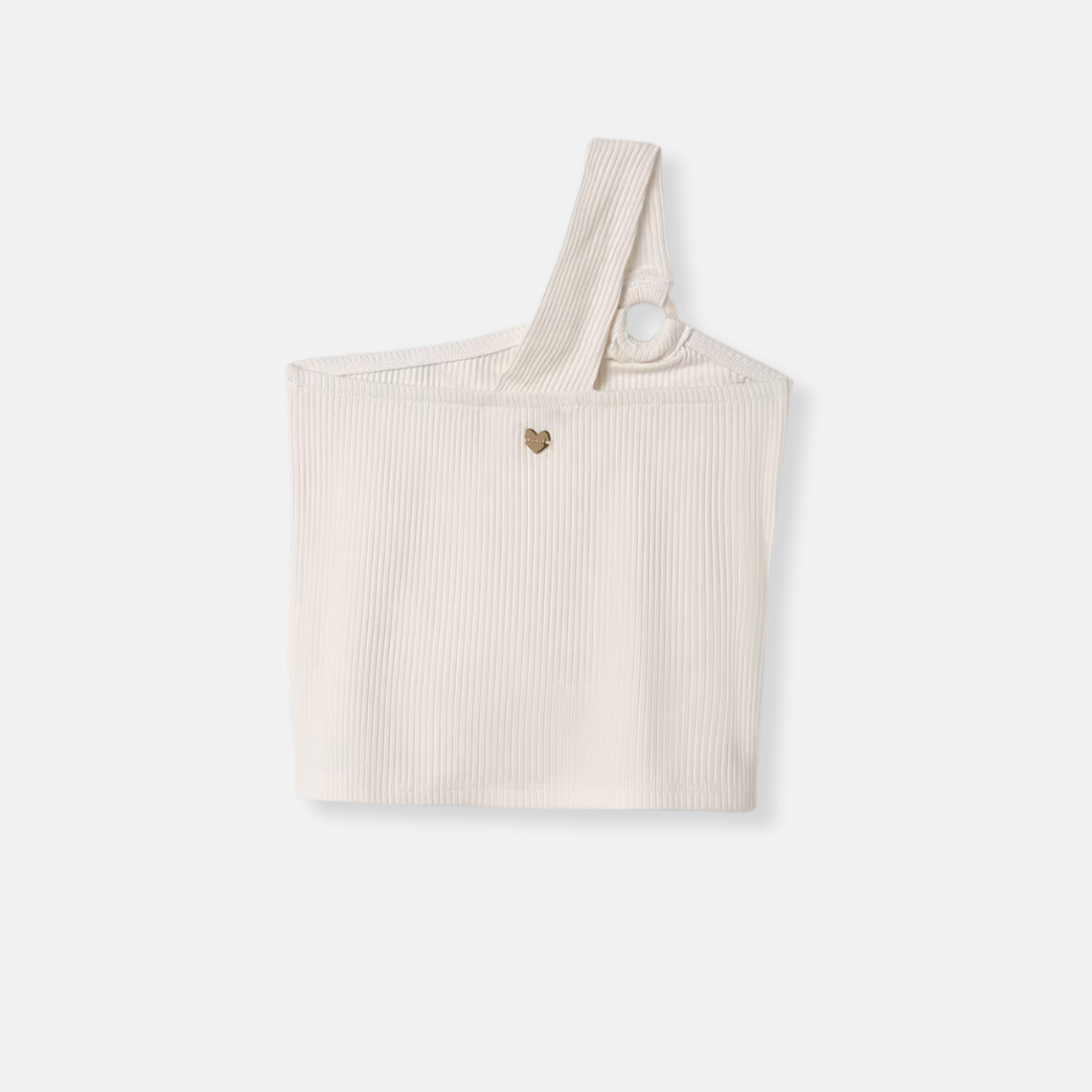 White One Shoulder Top
