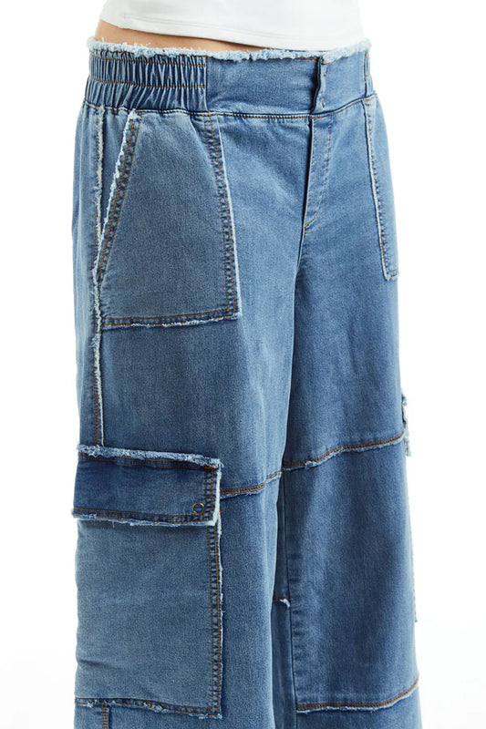 Denim Mid Rise Lounge Pant